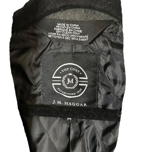 J.M Haggar Charcoal Men’s Coat With Thermal Lining Size M - Picture 7 of 11
